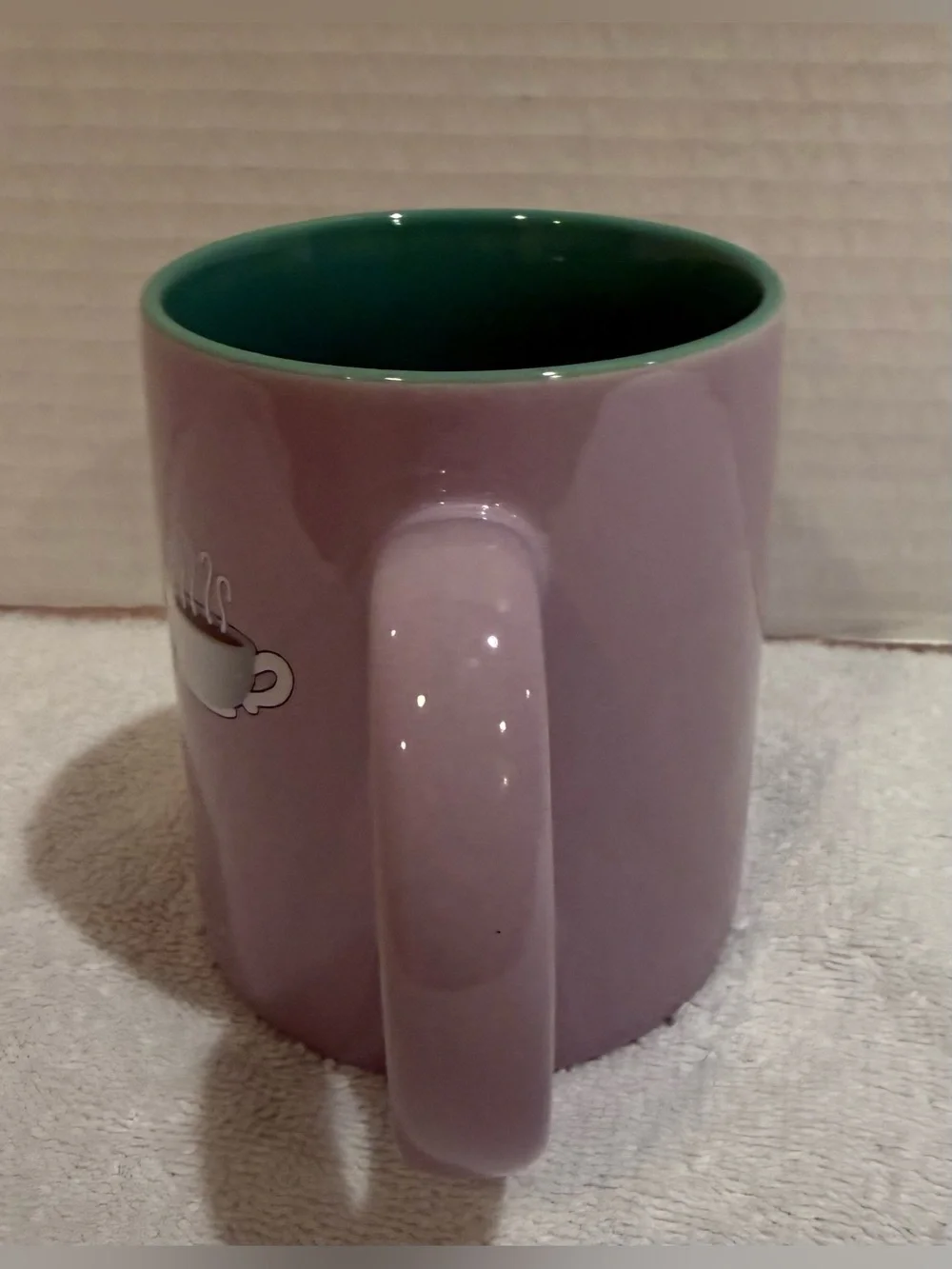 Central Perk Mug, Friends TV Series, 11.5oz, BPA Free Lavender w/ Teal